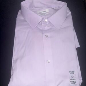 New with tags Calvin Klein Men's lilac color  Dress Shirt size xl